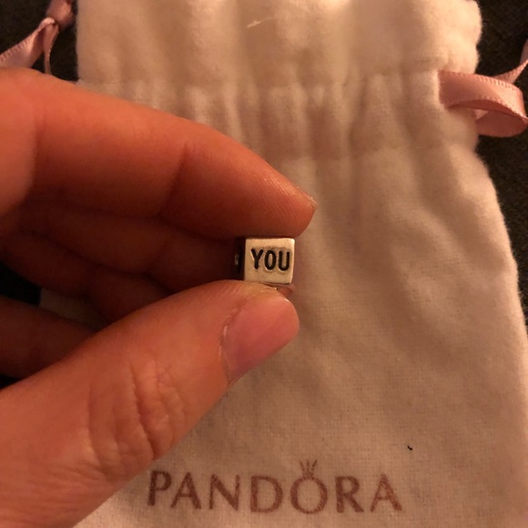 Pandora “I LOVE U” two tone charm - Picture 2 of 5